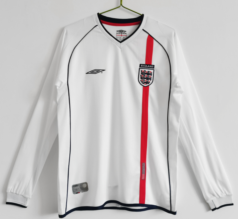 England Long sleeve Retro jersey 25 26  Home and away New adult Retro  2002 1996 1998 England soccer jersey 10-20 days. It will arrive in your country