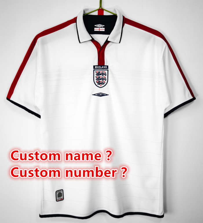 England Retro jersey 25 26  Home and away New adult Retro 2004 1996 1990 1998  2002 1992 1984/ 87  1982  2001/03  1190/01 England soccer jersey 10-20 days. It will arrive in your country days. It will arrive in your country
