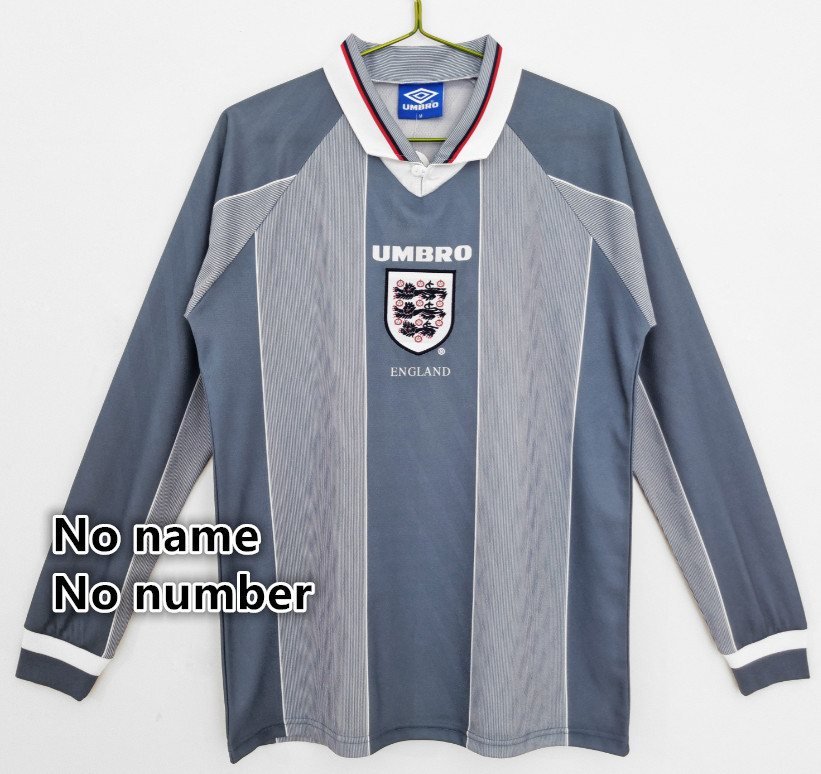 England Long sleeve Retro jersey 25 26  Home and away New adult Retro  2002 1996 1998 England soccer jersey 10-20 days. It will arrive in your country