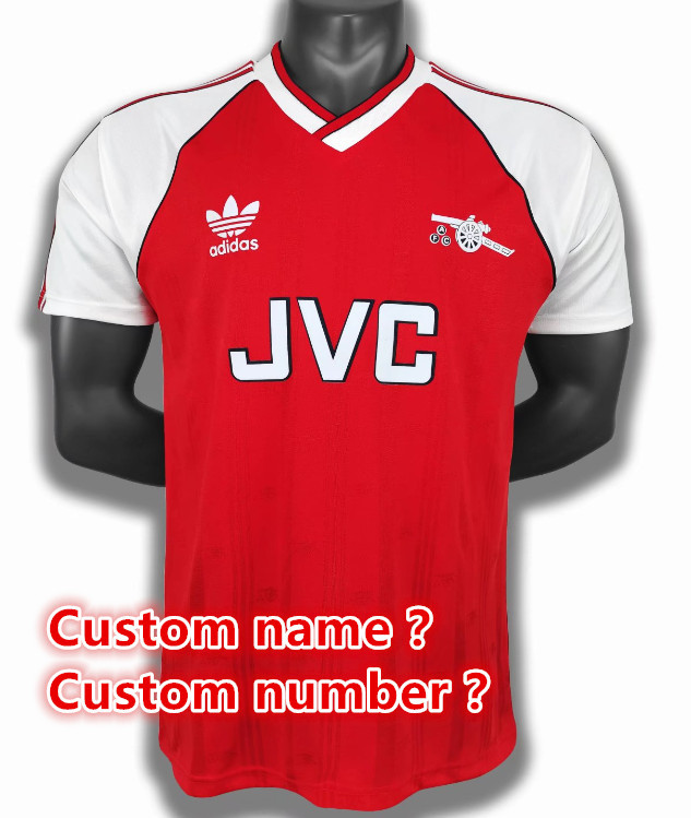 Arsenal Retro jersey 25 26  Home and away New adult Retro  1986 /88  1993/94 1988/90 1986/96  2004/05  1992/93 1995  2001/02 Arsenal soccer jersey 10-20 days. It will arrive in your country days. It will arrive in your country