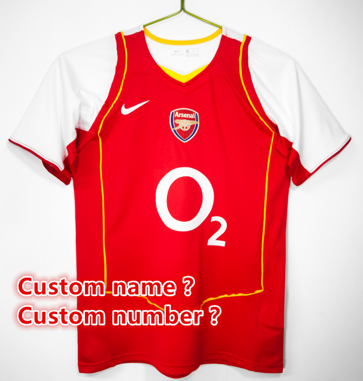 Arsenal Retro jersey 25 26  Home and away New adult Retro  1986 /88  1993/94 1988/90 1986/96  2004/05  1992/93 1995  2001/02 Arsenal soccer jersey 10-20 days. It will arrive in your country days. It will arrive in your country