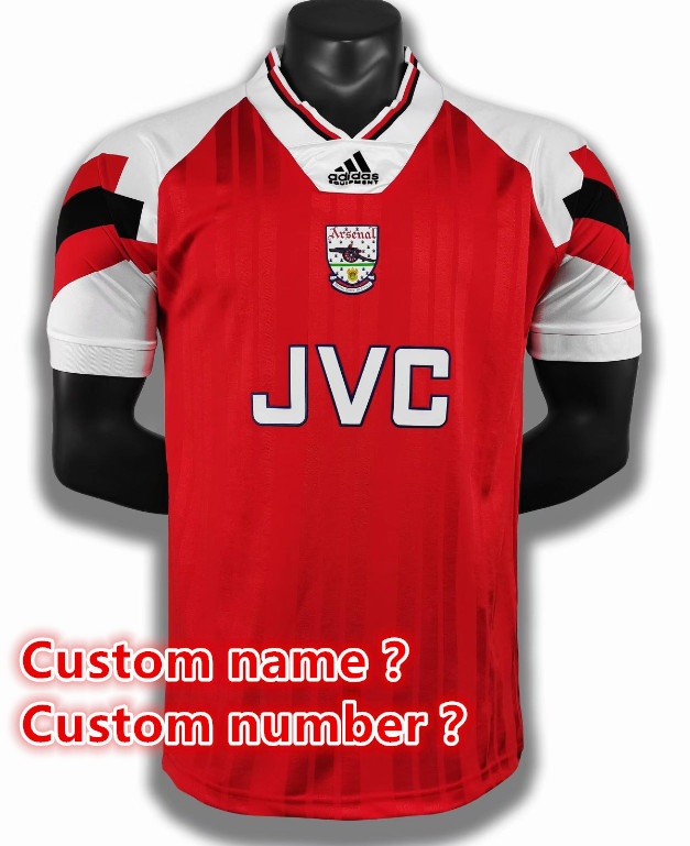 Arsenal Retro jersey 25 26  Home and away New adult Retro  1986 /88  1993/94 1988/90 1986/96  2004/05  1992/93 1995  2001/02 Arsenal soccer jersey 10-20 days. It will arrive in your country days. It will arrive in your country