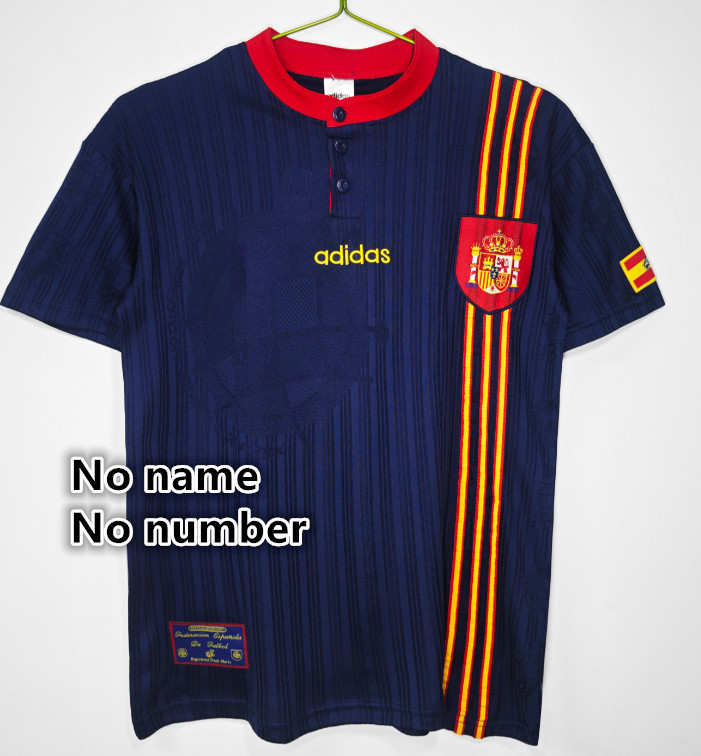 Spain Retro jersey 25 26  Home and away New adult Retro  1996 1994/95  2010 1998 2012 Spain soccer jersey 10-20 days. It will arrive in your country days. It will arrive in your country