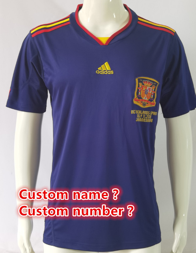 Spain Retro jersey 25 26  Home and away New adult Retro  1996 1994/95  2010 1998 2012 Spain soccer jersey 10-20 days. It will arrive in your country days. It will arrive in your country