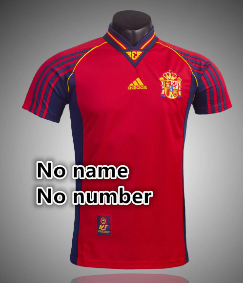 Spain Retro jersey 25 26  Home and away New adult Retro  1996 1994/95  2010 1998 2012 Spain soccer jersey 10-20 days. It will arrive in your country days. It will arrive in your country
