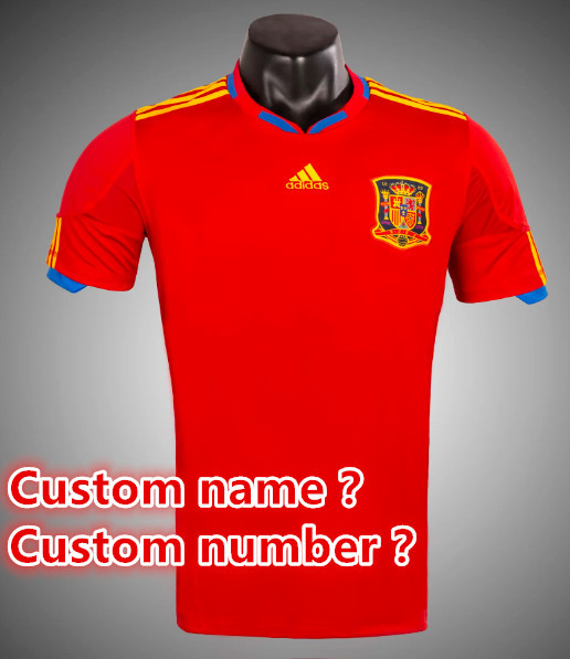 Spain Retro jersey 25 26  Home and away New adult Retro  1996 1994/95  2010 1998 2012 Spain soccer jersey 10-20 days. It will arrive in your country days. It will arrive in your country