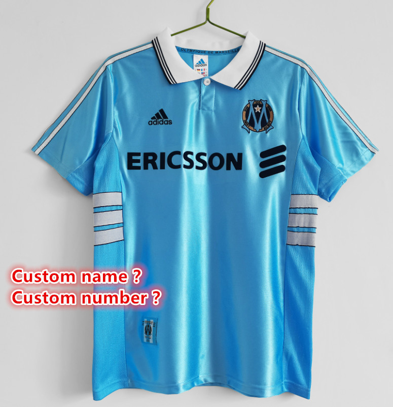 Marseille Retro jersey  Home and away New adult Retro  1990  1998/99 1992/93 99/00  11 /12  Marseille soccer jersey 10-20 days. It will arrive in your country days. It will arrive in your country