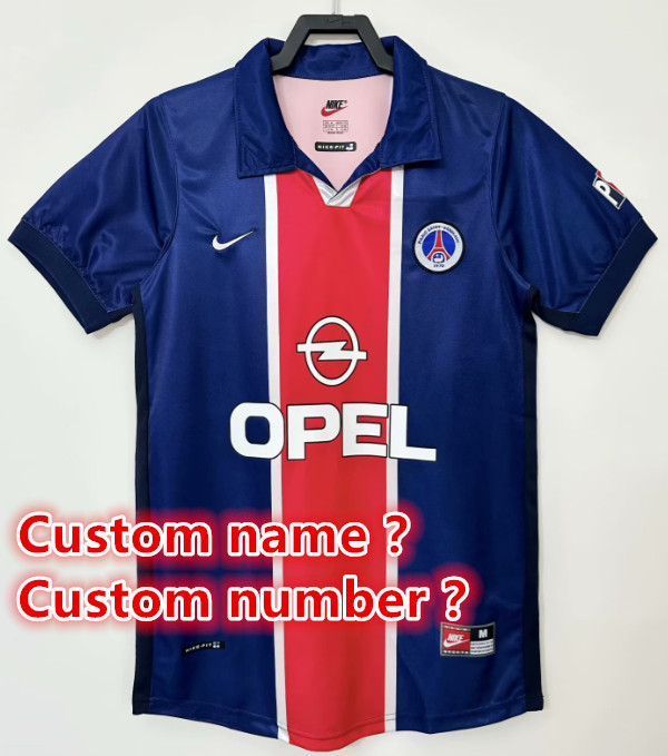 psg Retro jersey  Home and away New adult Retro  psg  soccer jersey 10-20 days. It will arrive in your country days. It will arrive in your country