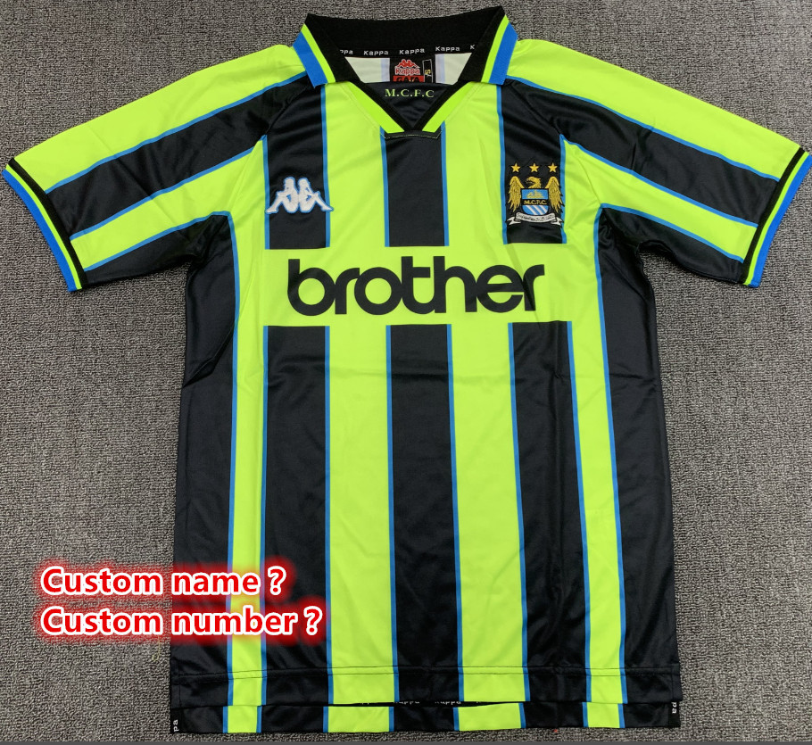 Manchester City  Retro jersey  Home and away New adult Retro Manchester City  soccer jersey 10-20 days. It will arrive in your country days. It will arrive in your country