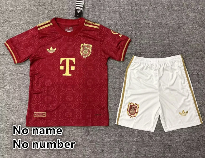 Bayern Munich 125th anniversary edition child jersey 2024 2025 adult kit  kids kit  Home Third away New adult 2024 2025 Bayern Munich soccer jersey 10-20 days. It will arrive in your country