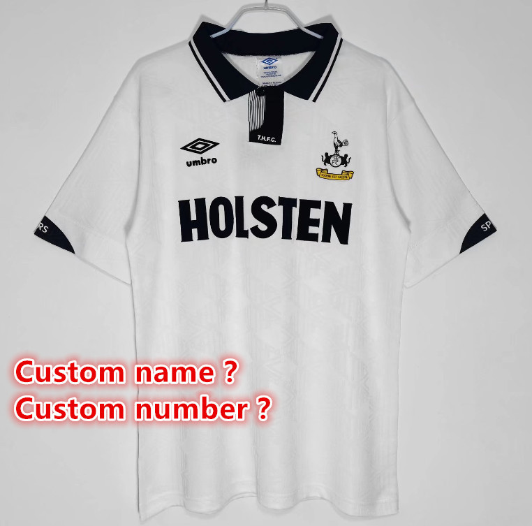 Tottenham Retro jersey  Home and away New adult Retro Tottenham  soccer jersey 10-20 days. It will arrive in your country days. It will arrive in your country