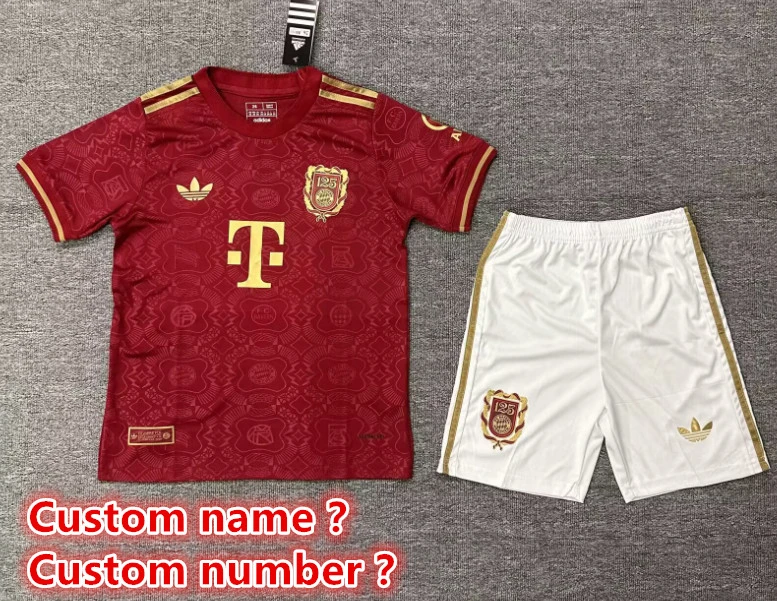 Bayern Munich 125th anniversary edition child jersey 2024 2025 adult kit  kids kit  Home Third away New adult 2024 2025 Bayern Munich soccer jersey 10-20 days. It will arrive in your country
