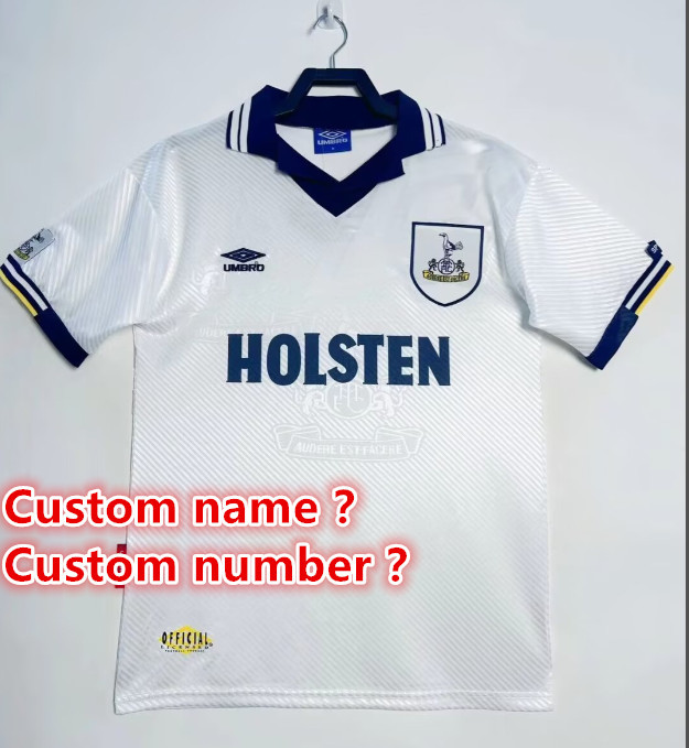 Tottenham Retro jersey  Home and away New adult Retro Tottenham  soccer jersey 10-20 days. It will arrive in your country days. It will arrive in your country