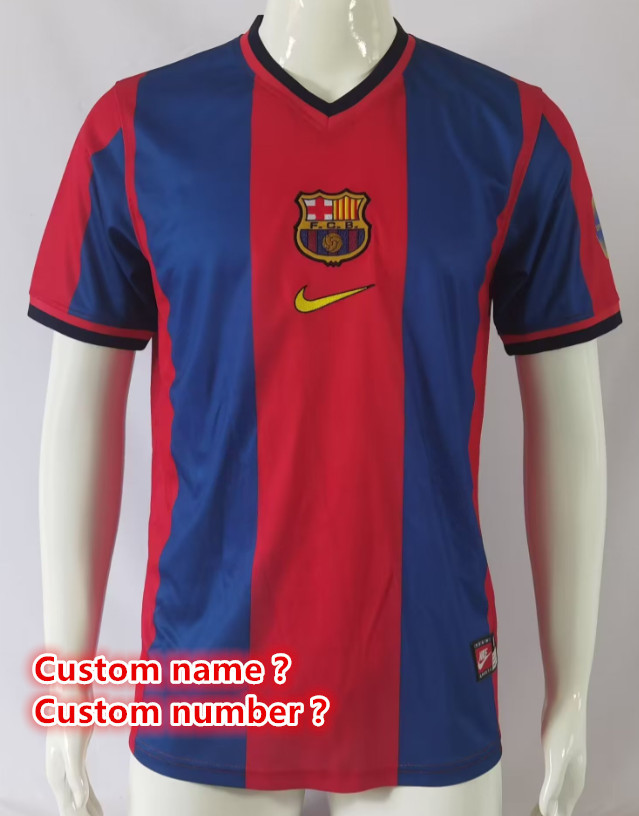 Barcelona Retro jersey  Home and away New adult Retro Barcelona soccer jersey 10-20 days. It will arrive in your country days. It will arrive in your country