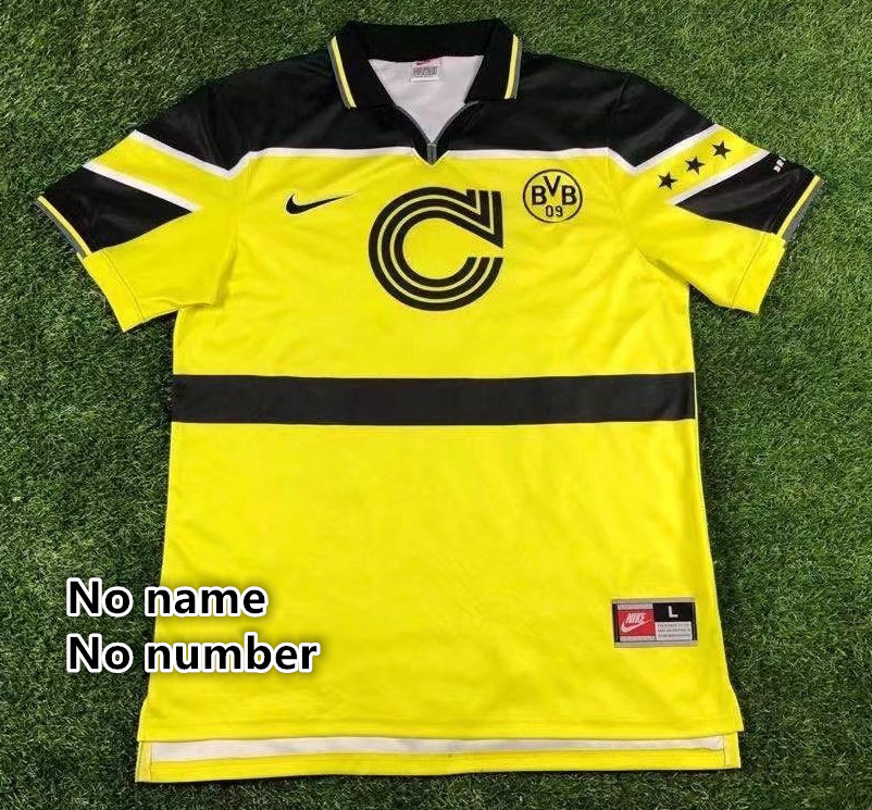 Dortmund Retro jersey  Home and away adult Retro Dortmund soccer jersey 10-18 days. About to reach your country