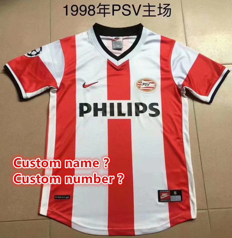 PSV Retro jersey  Home and away adult Retro PSV Eindhoven soccer jersey 10-18 days.  About to reach your country