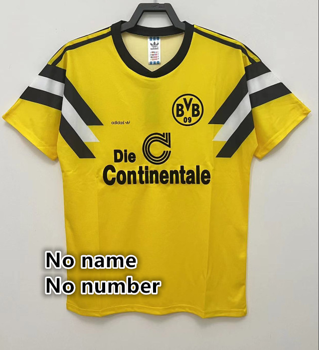 Dortmund Retro jersey  Home and away adult Retro Dortmund soccer jersey 10-18 days. About to reach your country
