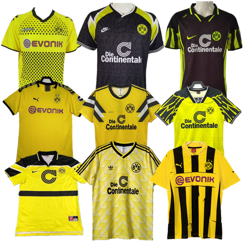 Dortmund Retro jersey  Home and away adult Retro Dortmund soccer jersey 10-20 days. It wi Retro jersey  Home and away New adult Retro Bayern Munich soccer jersey 10-20 days. It will arrive in your country days. It will arrive in y