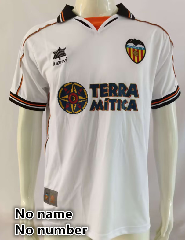 Valencia Retro jersey  Home and away adult Retro Valencia soccer jersey 10-18 days. About to reach your country