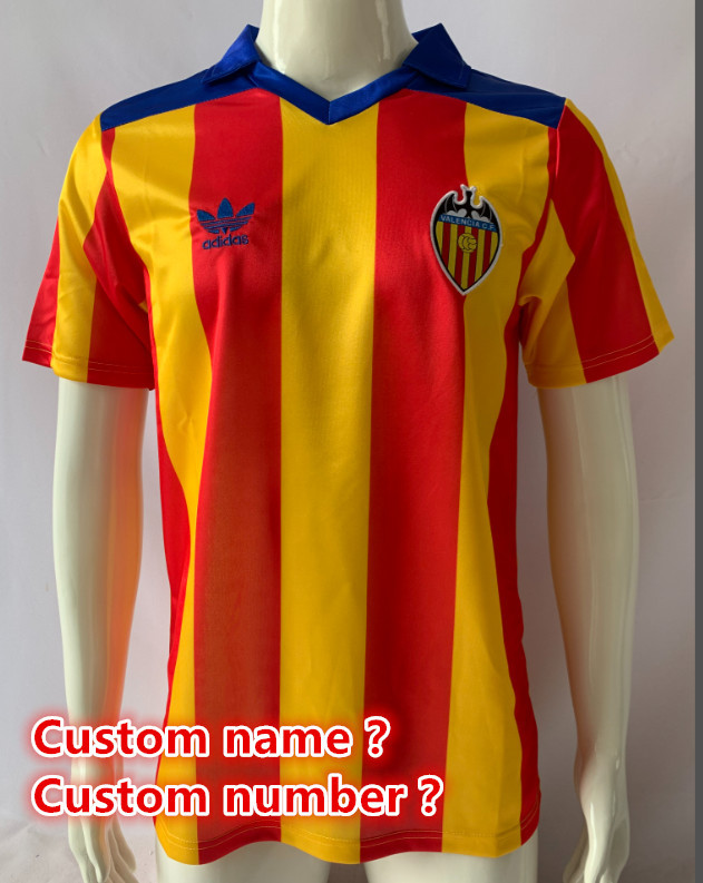Valencia Retro jersey  Home and away adult Retro Valencia soccer jersey 10-18 days. About to reach your country
