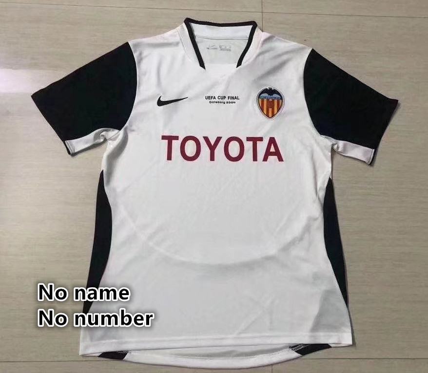 Valencia Retro jersey  Home and away adult Retro Valencia soccer jersey 10-18 days. About to reach your country
