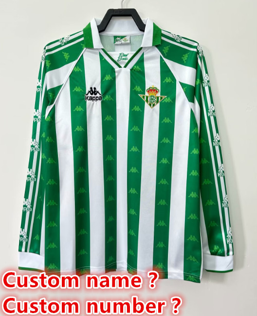 Real Betis Retro jersey  Home and away  adult Retro Real Betis soccer jersey 10-18 days.  About to reach your country