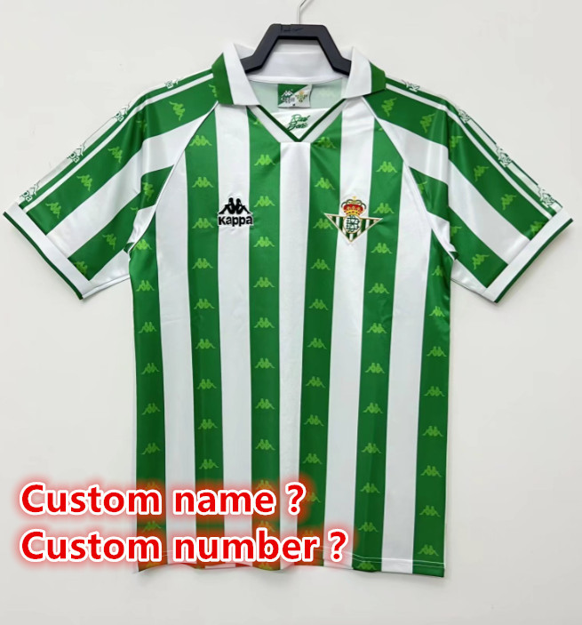 Real Betis Retro jersey  Home and away  adult Retro Real Betis soccer jersey 10-18 days.  About to reach your country