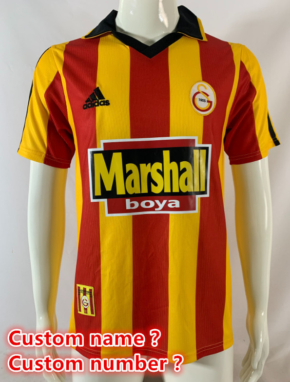 Galatasaray Retro jersey  Home and away  adult Retro Galatasaray soccer jersey 10-18 days.  About to reach your country