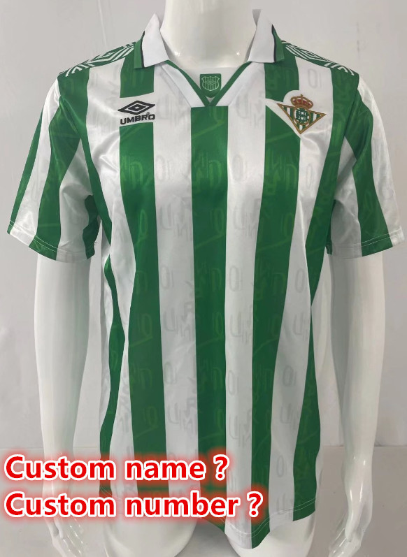 Real Betis Retro jersey  Home and away  adult Retro Real Betis soccer jersey 10-18 days.  About to reach your country