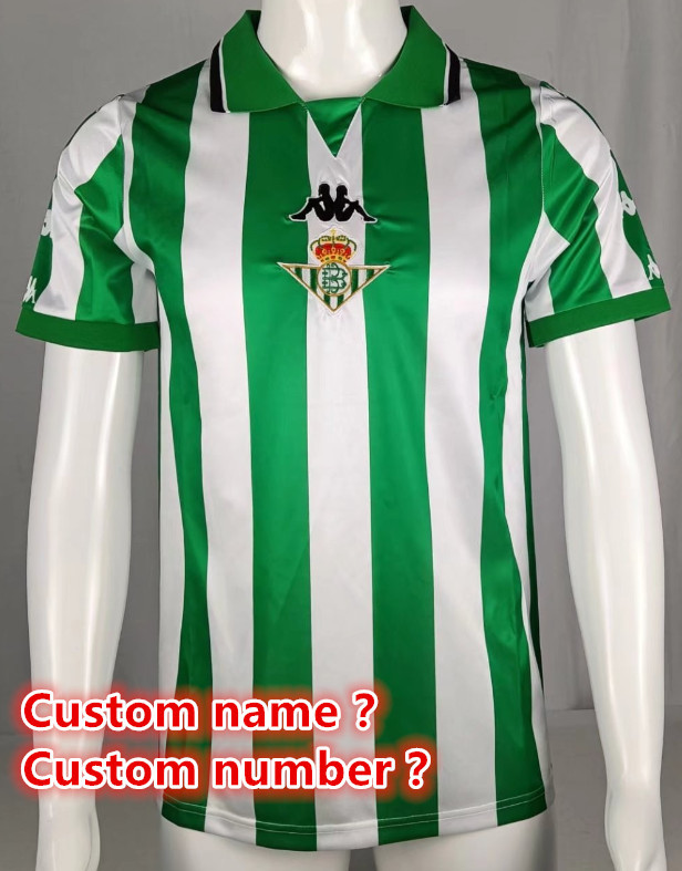 Real Betis Retro jersey  Home and away  adult Retro Real Betis soccer jersey 10-18 days.  About to reach your country