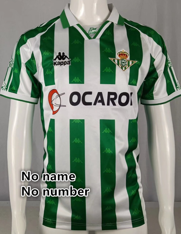 Real Betis Retro jersey  Home and away  adult Retro Real Betis soccer jersey 10-18 days.  About to reach your country