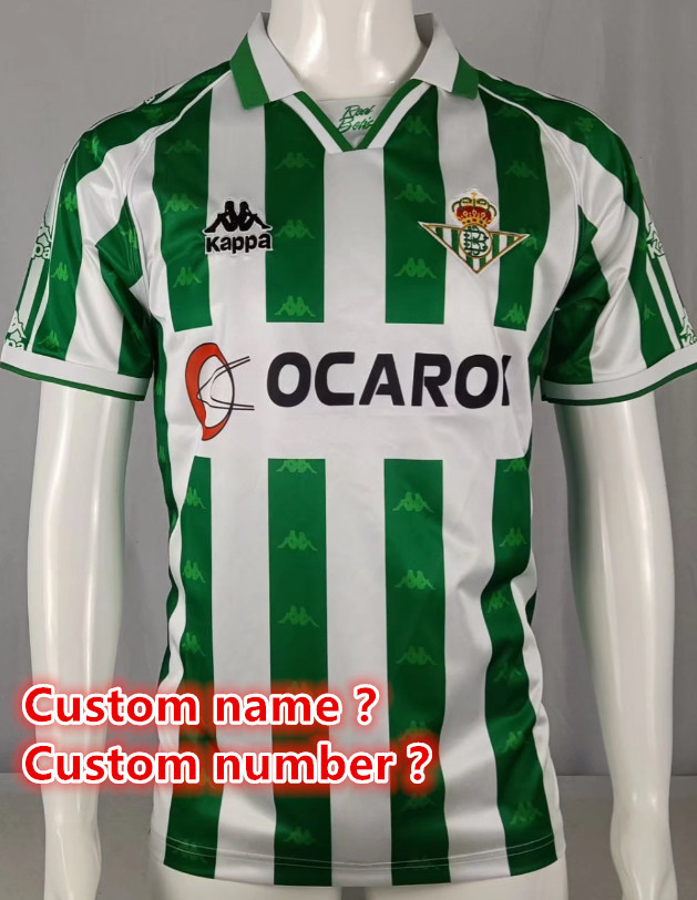 Real Betis Retro jersey  Home and away  adult Retro Real Betis soccer jersey 10-18 days.  About to reach your country