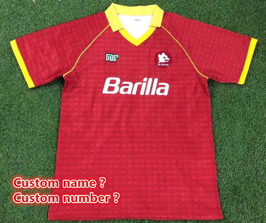 Roma Retro jersey Home and away adult Retro Roman soccer jersey 10-18 days.  About to reach your country