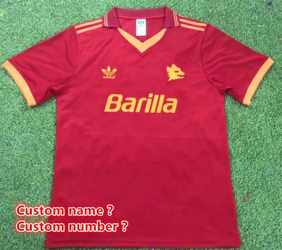 Roma Retro jersey Home and away adult Retro Roman soccer jersey 10-18 days.  About to reach your country