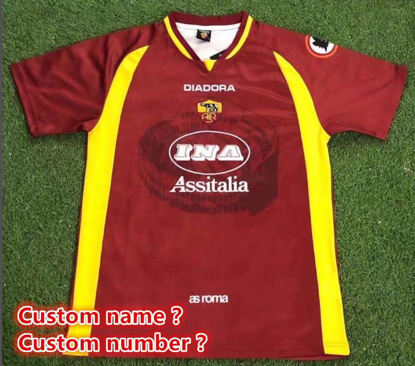 Roma Retro jersey Home and away adult Retro Roman soccer jersey 10-18 days.  About to reach your country