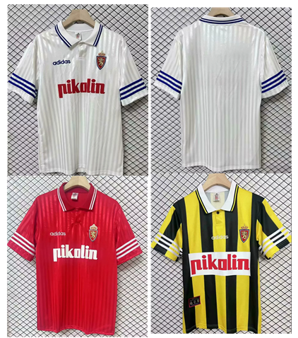 95/96 Zaragoza Retro jersey  Home and away  adult Retro Zaragoza soccer jersey 10-18 days.  About to reach your country