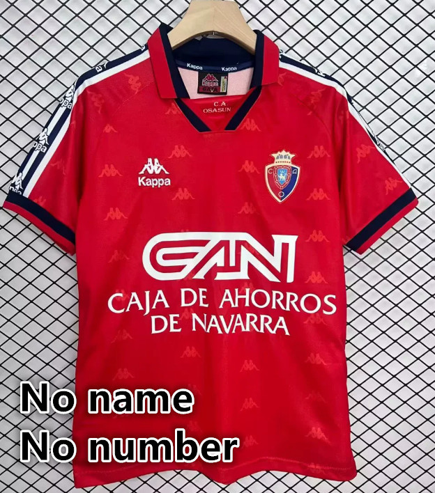 96/97 Osasuna Retro jersey  Home and away  adult Retro Osasuna soccer jersey 10-18 days.  About to reach your country