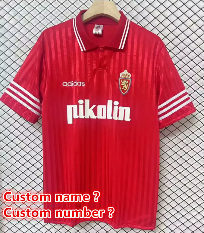 95/96 Zaragoza Retro jersey  Home and away  adult Retro Zaragoza soccer jersey 10-18 days.  About to reach your country