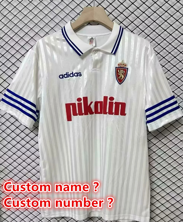 95/96 Zaragoza Retro jersey  Home and away  adult Retro Zaragoza soccer jersey 10-18 days.  About to reach your country