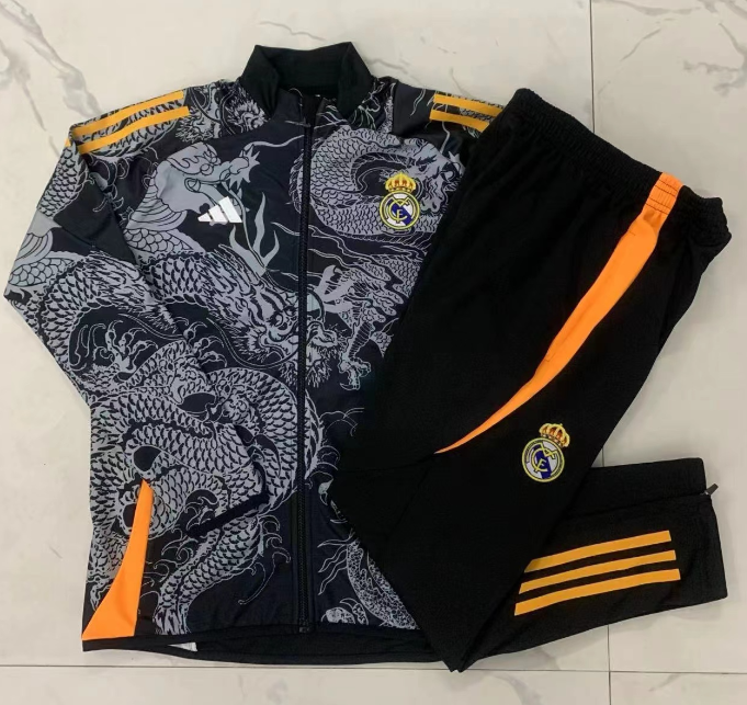 24 25 New Real Madrid training coat jacket  jersey adult kit New 24 25 Real Madrid coat jacket soccer jersey 10-20 days. It will arrive in your country