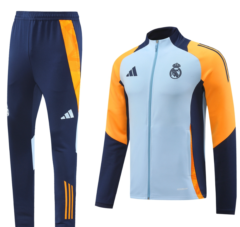 New Real madrid  training coat jacket  jersey kids kit adult kit New 24 25 Real madrid coat jacket soccer jersey 10-20 days. It will arrive in your country