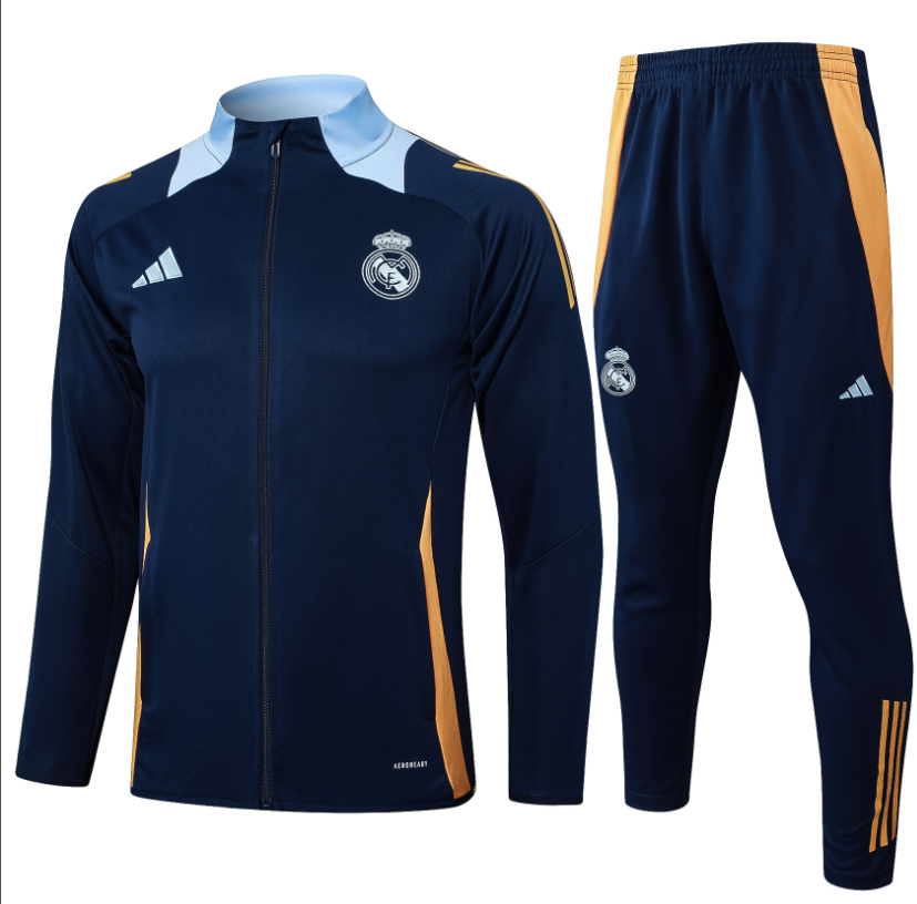 New Real madrid  training coat jacket  jersey kids kit adult kit New 24 25 Real madrid coat jacket soccer jersey 10-20 days. It will arrive in your country