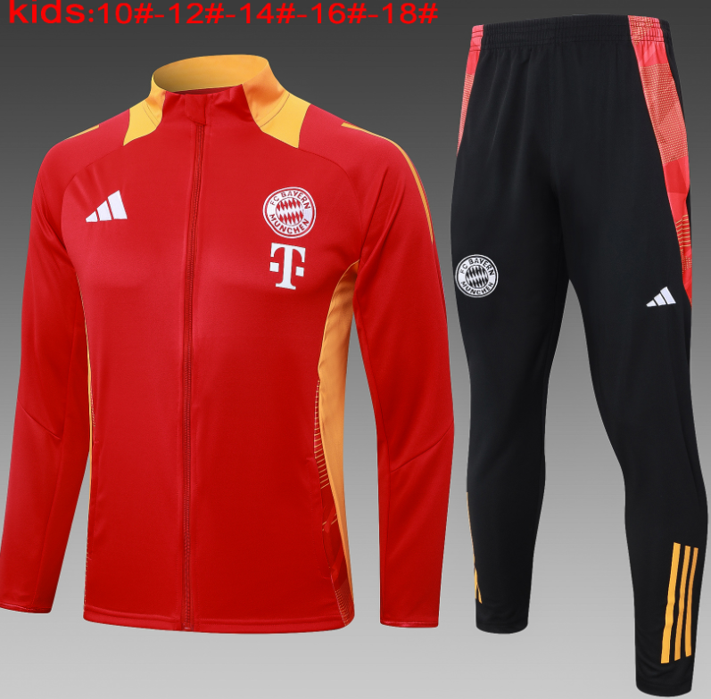 Bayern Munich training coat jacket  jersey kids kit adult kit New 24 25 Bayern Munich coat jacket soccer jersey 10-20 days. It will arrive in your country