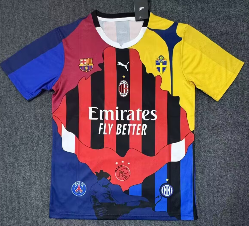 25 26 AC Milan  jersey 2024 2025 Home and away adult  Ibrahimovic commemorative edition 2025 2026 AC Milan soccer jersey 10-20 days. It will arrive in your country