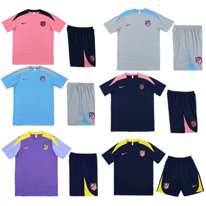 Atletico Madrid jersey Pocket zipper pants kids kit New training  adult kit  Home and away 25 26 Atletico Madrid soccer jersey 10-20 days. It will arrive in your country