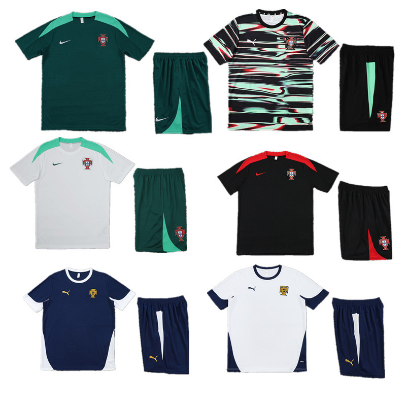 Portugal jersey Pocket zipper pants kids kit New training  adult kit  Home and away 25 26 Portugal soccer jersey 10-20 days. It will arrive in your country