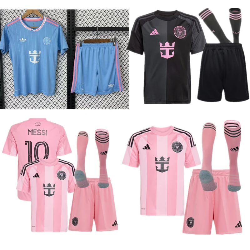 Inter Miami jersey kids kit 25 26 Home and away New adult kit 2025 2026 Inter Miami soccer jersey 10-20 days. It will arrive in your country