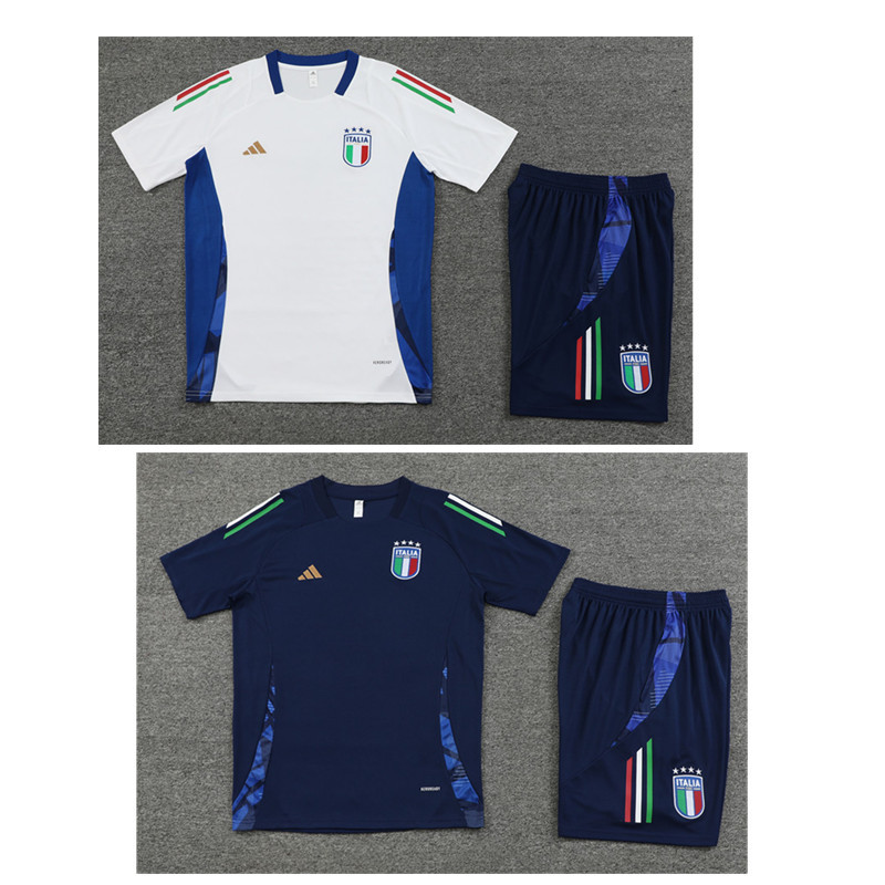 Italy  jersey Pocket zipper pants kids kit New training  adult kit  Home and away 25 26 Italy soccer jersey 10-20 days. It will arrive in your country
