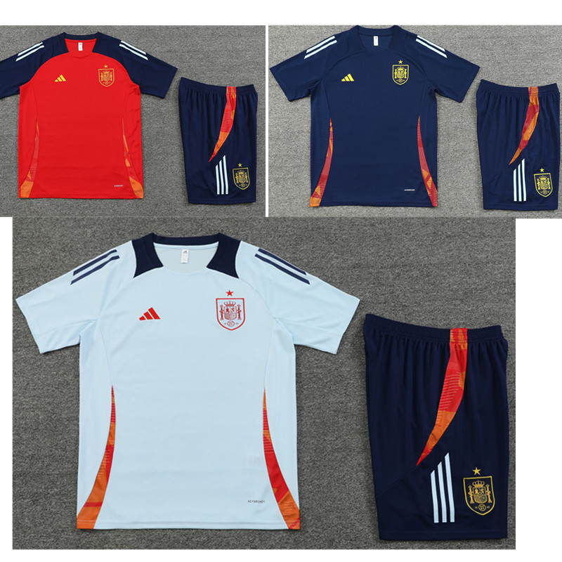 Spain jersey Pocket zipper pants kids kit New training  adult kit  Home and away 25 26 Spain soccer jersey 10-20 days. It will arrive in your country