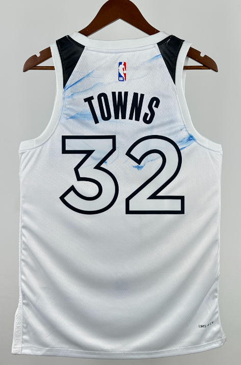 The Timberwolves NBA basketball jersey, 24 25  jersey, adult men's tank top jersey TOWNS 32 RANDLE 30  EDWARDS 5